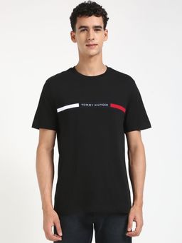 Tommy Hilfiger - Men Black Solid Casual T-Shirt