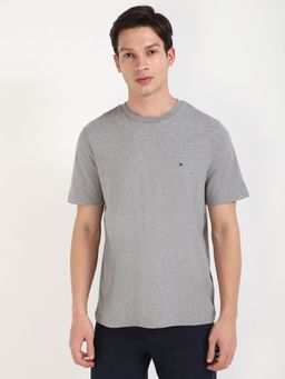 Tommy Hilfiger - Men Grey Solid Casual T-Shirt