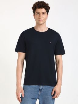 Tommy Hilfiger - Men Dark Navy Blue Solid Casual T-Shirt