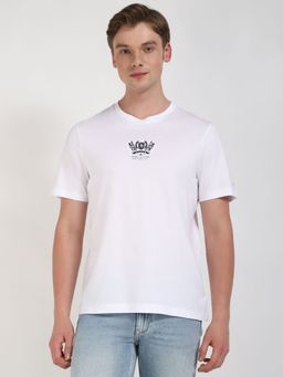 Tommy Hilfiger - Men White Solid Casual T-Shirt