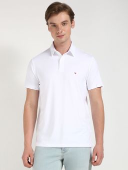 Tommy Hilfiger - Men White Solid Casual Polo T-Shirt
