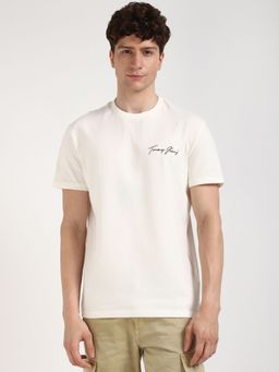 Tommy Hilfiger - Men Off White Graphic Casual T-Shirt
