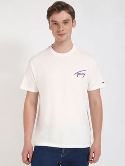 Tommy Hilfiger - Men Off White Graphic Casual T-Shirt