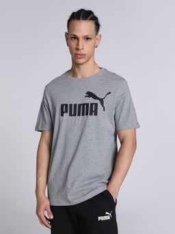 Puma - Essentials Logo Mens Gray T-shirt