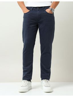 AD By Arvind - Navy Blue Mid Rise Comfort Slim Fit Jeans