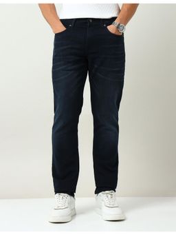 AD By Arvind - Navy Blue Mid Rise Comfort Slim Fit Jeans