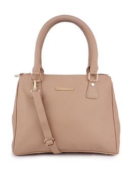 Lapis O Lupo - Beige Solid-Plain Handbag