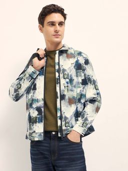 The Bear House - Men's Regular Fit Multi Color Camouflage Polyester Jacket