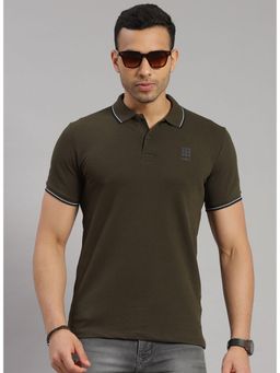 Rock.it - Mens Collar Neck Polo T-shirt Olive