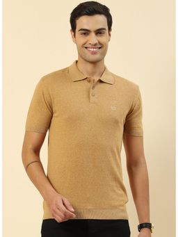Monte Carlo - Mens Collar Neck Polo T-shirt - Khaki
