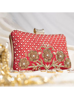 sugarcrush - Embellished Bridal Clutch With Luxury Clasp