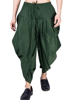 SHIWAM ETHNIX - Men Kolkata Inspiration Green Solid Peshwari Dhoti