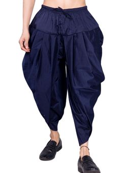 SHIWAM ETHNIX - Men Kolkata Inspiration Navy Solid Peshwari Dhoti