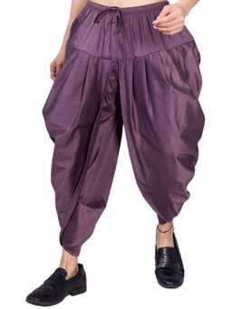 SHIWAM ETHNIX - Men Kolkata Inspiration Purple Solid Peshwari Dhoti