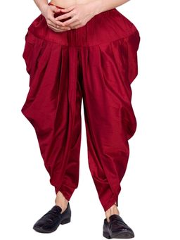 SHIWAM ETHNIX - Men Kolkata Inspiration Red Solid Peshwari Dhoti