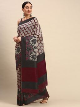 Sangam Prints - Multi Colour Cotton Handloom Woven Work Traditional Saree with Unstitched Blouse