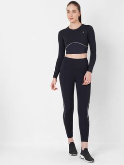 BODD ACTIVE - Black Rib & Mint Sports Bra with Tights (Set of 2)