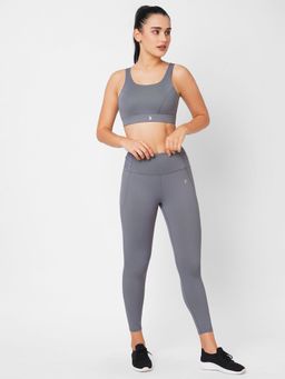 BODD ACTIVE - Frost Grey Sports Bra with Tights (Set of 2)