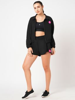 BODD ACTIVE - The Og Black Jacket with Sports Bra & Shorts (Set of 3)
