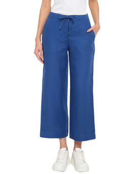 Fabindia - Blue Linen Full Length Casual Pant