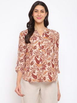 Fabindia - Multi Color Rayon Blend Printed Kalamkari Shirt
