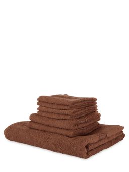KOPA - 7Pc Quick Dry 100% Cotton Soft Terry Towel -1Pc Bath, 2Pc Hand, 4Pc Face D'Ross Solid