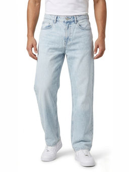 DESIGN ELEMENTS - Blue Cotton Light Fade Solid Jeans