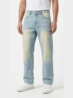 DESIGN ELEMENTS - Blue Cotton Light Fade Solid Jeans