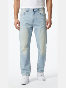 DESIGN ELEMENTS - Blue Cotton Light Fade Solid Jeans