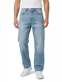 DESIGN ELEMENTS - Blue Cotton Light Fade Solid Jeans