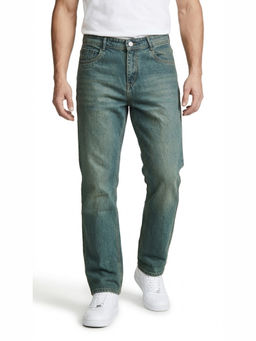 DESIGN ELEMENTS - Blue Cotton Light Fade Solid Jeans