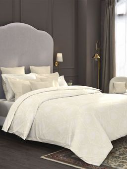 MYTRIDENT - Nectar Soft Double Bed 1 Bedsheet with 4 Pillow Covers Cotton 400 TC-Rosette (King)