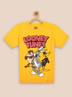 Kidsville - Looney Tunes Printed Orange Tshirt For Boys