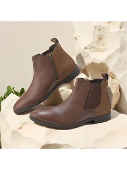 WOODLAND - Men Tan Leather Casual Boots