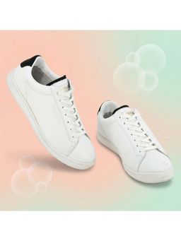 WOODLAND - Men White Leather Sneakers