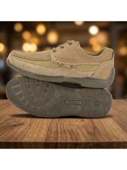 WOODLAND - Men Khaki Nubuck Sneakers