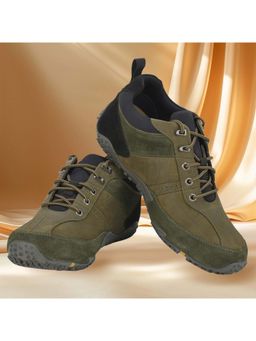 WOODLAND - Men Olive Nubuck Sneakers