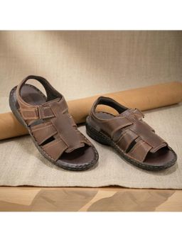 WOODLAND - Men Brown Leather Sandals
