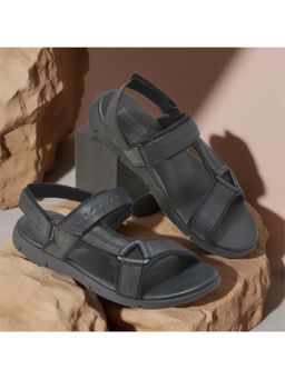 WOODLAND - Men Black Leather Sandals