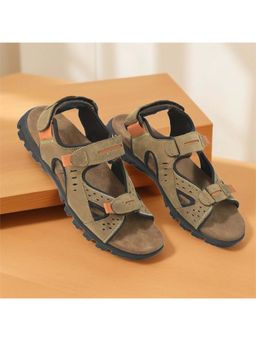 WOODLAND - Men Khaki Nubuck Sandals