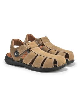 WOODLAND - Men Khaki Nubuck Sandals