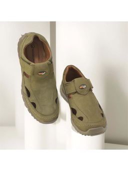 WOODLAND - Men Olive Nubuck Sandals
