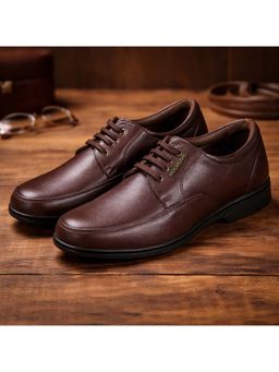 WOODLAND - Men Brown Leather Derbies