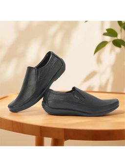 WOODLAND - Men Black Leather Loafers