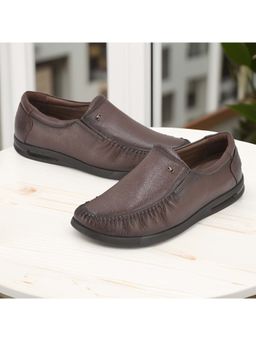 WOODLAND - Men Red Leather Loafers