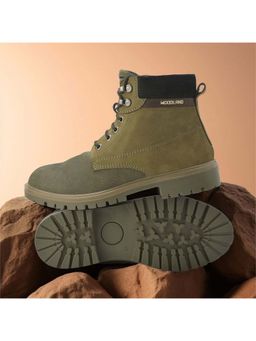 WOODLAND - Men Olive Nubuck Casual Boots