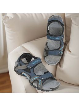 WOODLAND - Men Navy Blue Pu Sandals