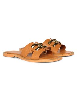 Saint G - Women Tan Leather Flats