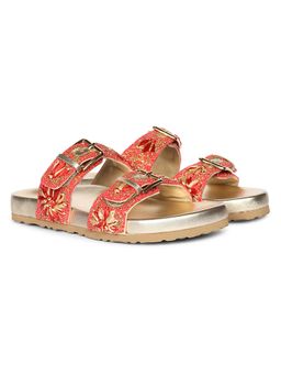 Saint G - Women Coral Leather Sandals