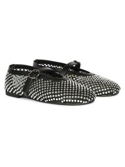 Saint G - Women Black Leather Ballerina